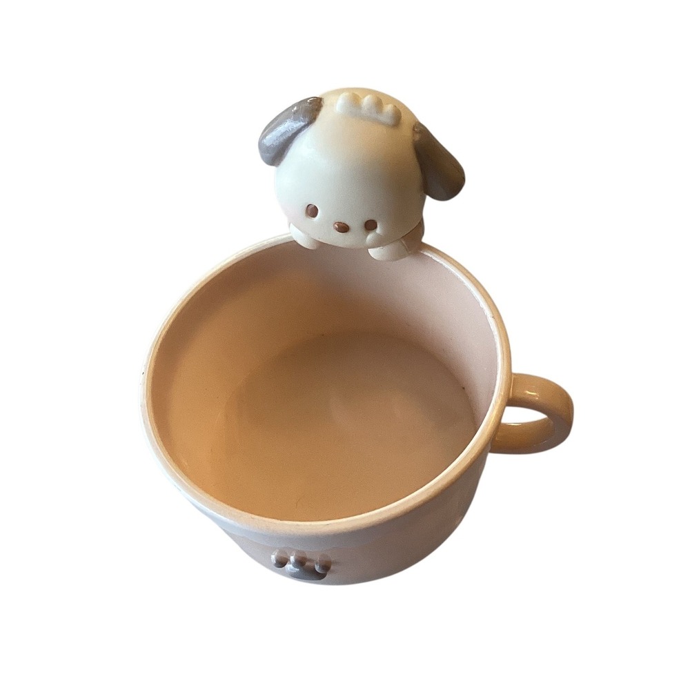 Sanrio Pochacco Miniature Cup Figure 2022 Pink Kawaii Collectible Figurine - Picture 8 of 11